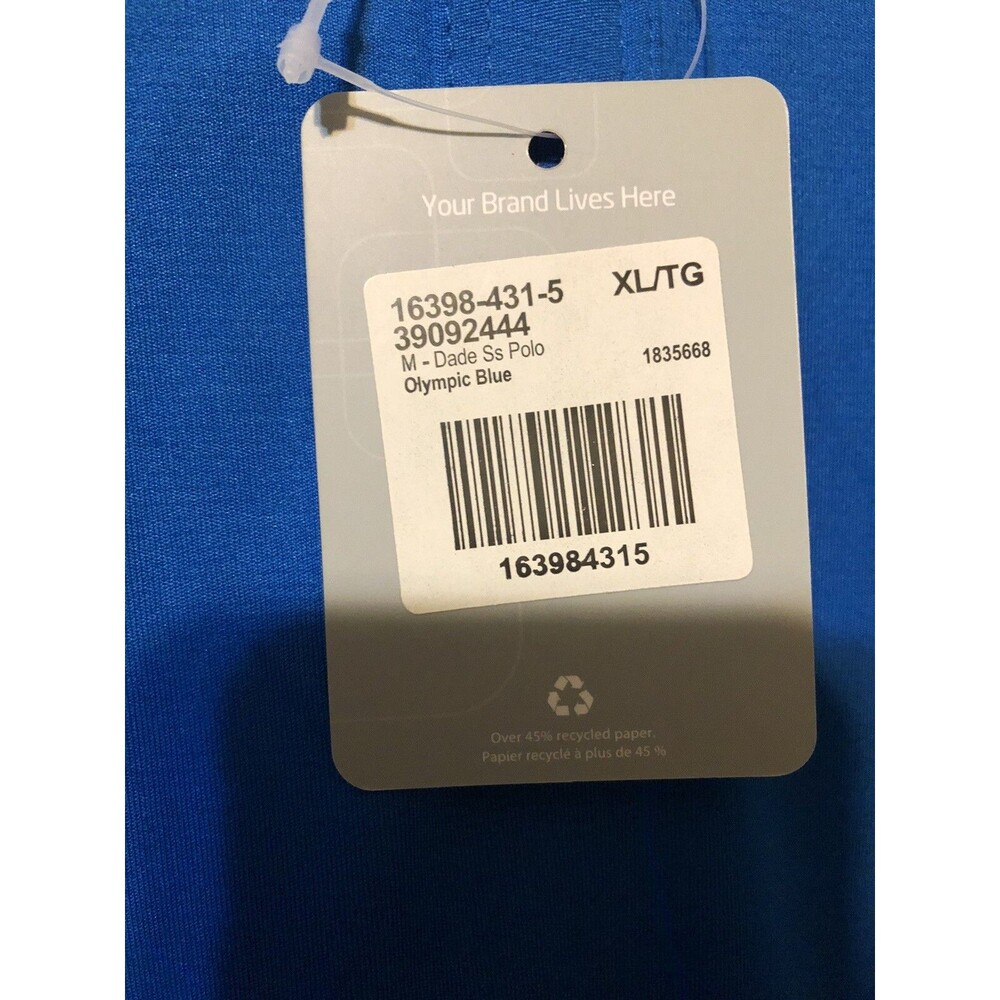 Men’s Elevate Polo Shirt Blue XL/TG Kelloggs on Top Right Side NWT - Picture 5 of 6